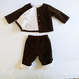2 pc Bout'Chou Fleece Coordinated Jacket and Pant Set 1 Month